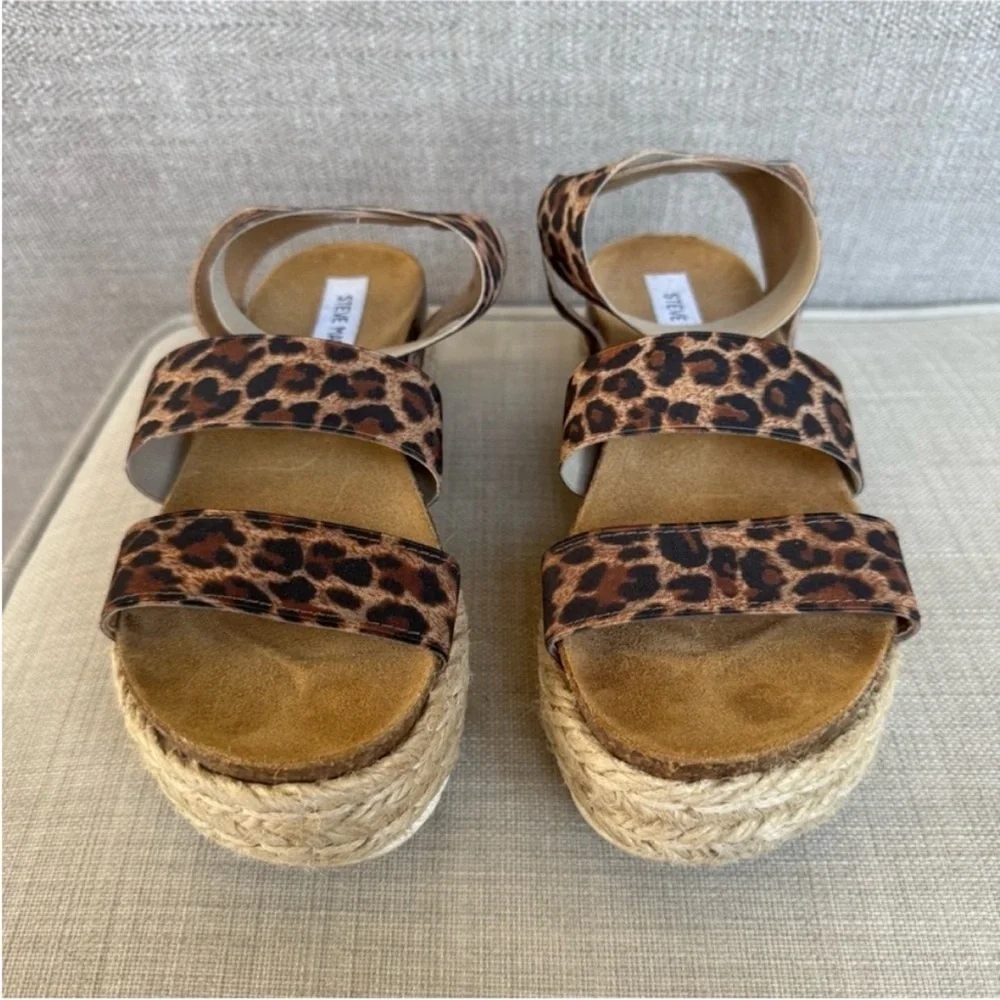 Steve Madden Brown Espadrille Platform Sandals